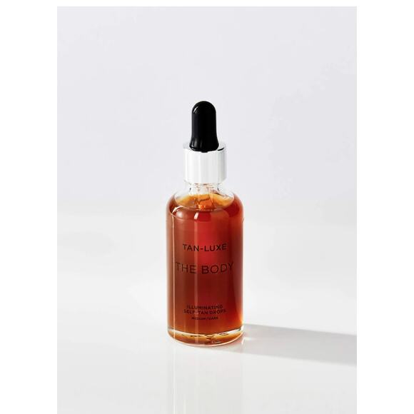 $60 NWT Tax-Luxe The Body Illuminating Self Tan Drops 50ml/1.69fl oz Medium Dark - Picture 2 of 4